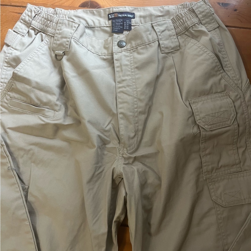 5.11 Tactical Men’s Ivory Color Tactical Cargo Pants New Without Tags Size 34x32 - Picture 2 of 7